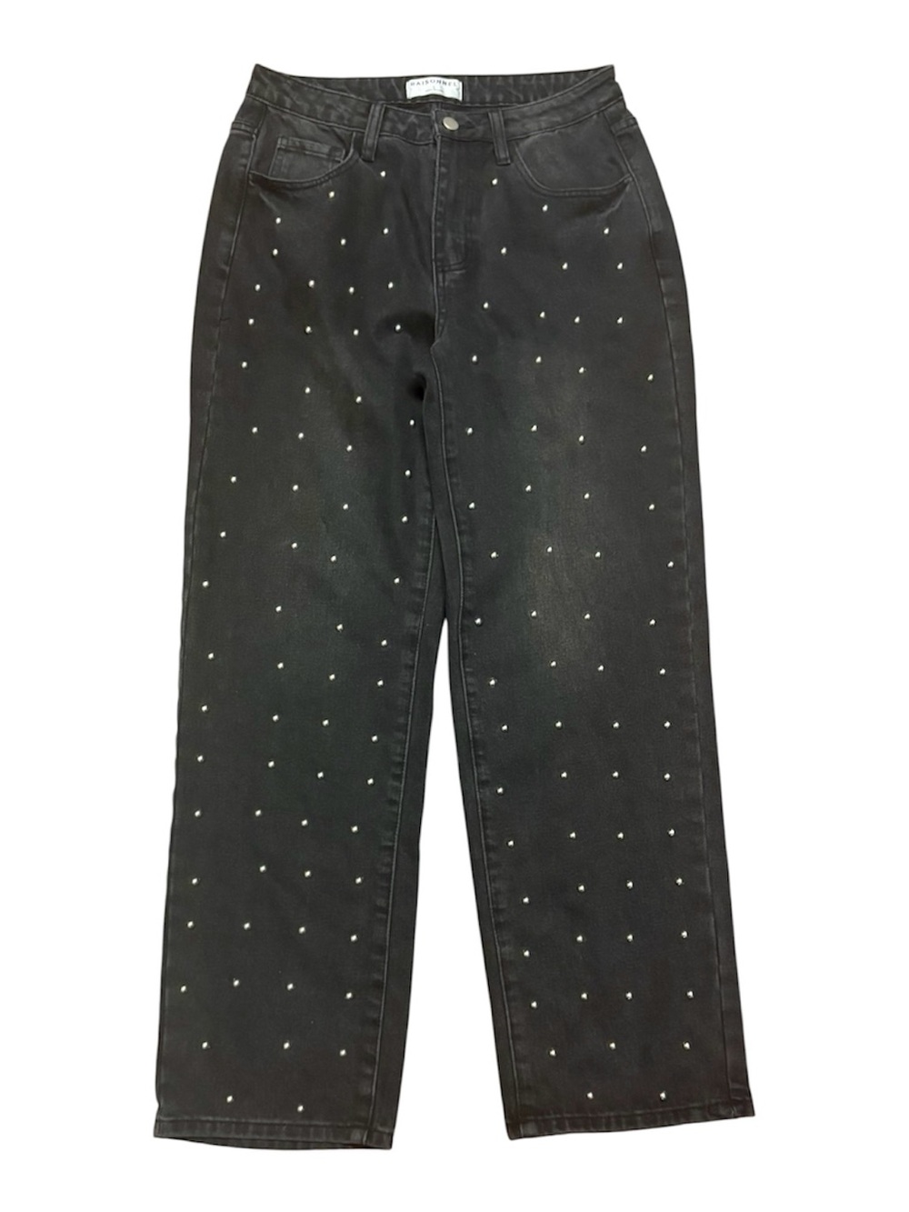Raisonnel Cotton Blend Studded/Embellished Straight Leg Jeans Size Large